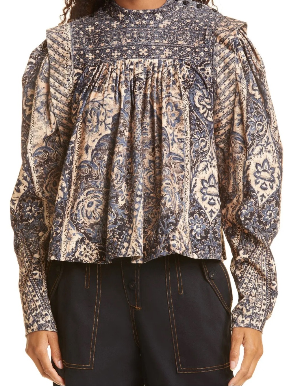 Ulla Johnson Parker Corduroy Top in Twilight Size 4